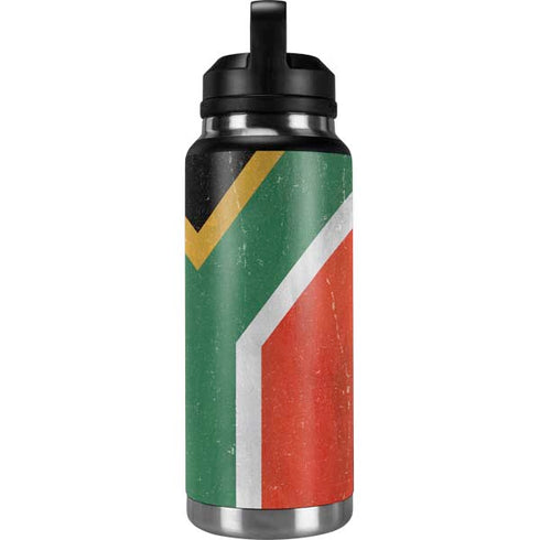 South Africa Flag Distressed YETI Rambler 36oz Bottle Skin