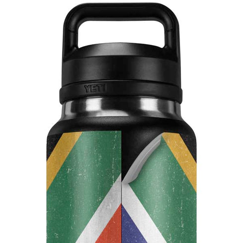 South Africa Flag Distressed YETI Rambler 36oz Bottle Skin