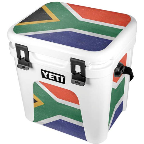 South Africa Flag Distressed YETI Roadie 24 Hard Cooler Skin