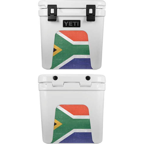 South Africa Flag Distressed YETI Roadie 24 Hard Cooler Skin