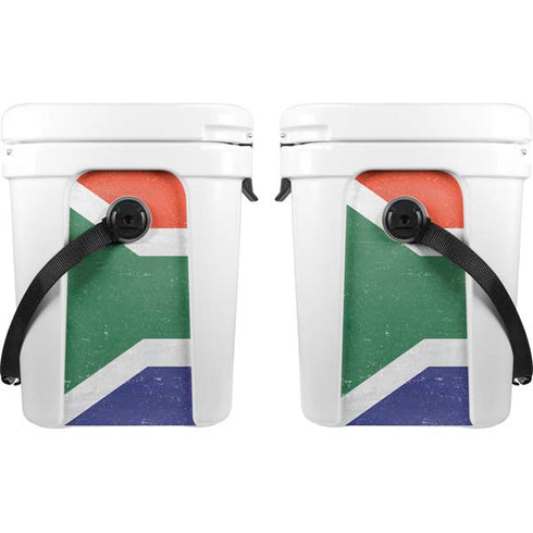 South Africa Flag Distressed YETI Roadie 24 Hard Cooler Skin