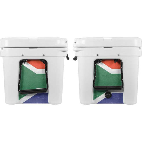 South Africa Flag Distressed YETI Tundra 35 Hard Cooler Skin