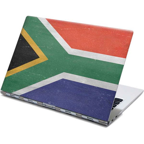 South Africa Flag Distressed Yoga 910 2-in-1 14in Touch-Screen Skin