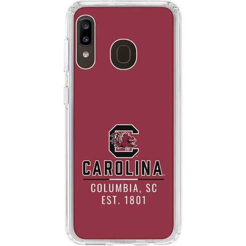 University of South Carolina Columbia SC, EST. 1801 Galaxy A20 Clear Case