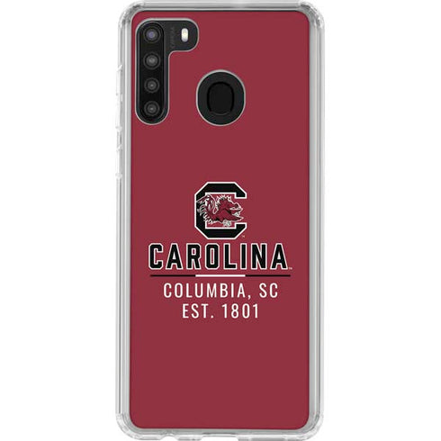 University of South Carolina Columbia SC, EST. 1801 Galaxy A21 Clear Case