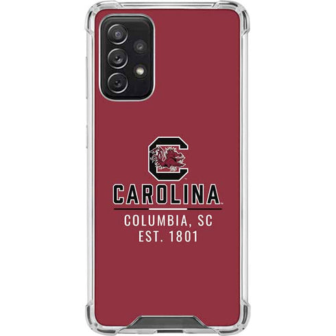 University of South Carolina Columbia SC, EST. 1801 Galaxy A72 5G Clear Case