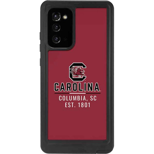 University of South Carolina Columbia SC, EST. 1801 Galaxy Note20 5G Waterproof Case