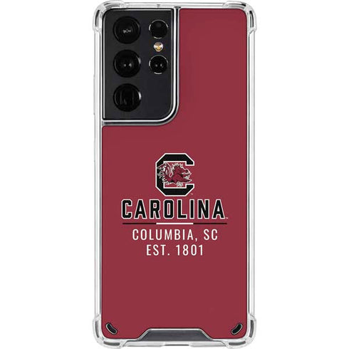 University of South Carolina Columbia SC, EST. 1801 Galaxy S21 Ultra 5G Clear Case