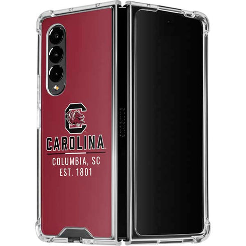 University of South Carolina Columbia SC, EST. 1801 Galaxy Z Fold4 5G Clear Case