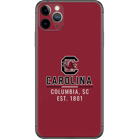 University of South Carolina Columbia SC, EST. 1801 iPhone 11 Pro Max Skin