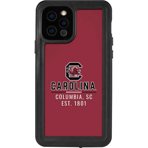 University of South Carolina Columbia SC, EST. 1801 iPhone 12 Pro Waterproof Case