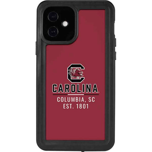 University of South Carolina Columbia SC, EST. 1801 iPhone 12 Waterproof Case
