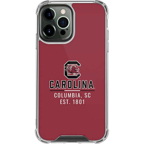 University of South Carolina Columbia SC, EST. 1801 iPhone 13 Pro Max Clear Case