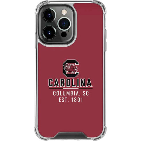 University of South Carolina Columbia SC, EST. 1801 iPhone 14 Pro Clear Case