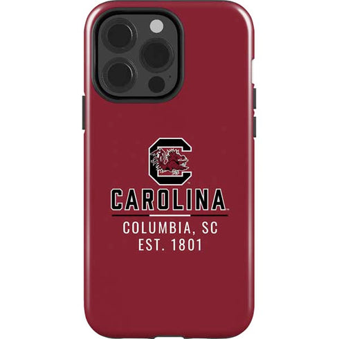 University of South Carolina Columbia SC, EST. 1801 iPhone 15 Pro Impact Case