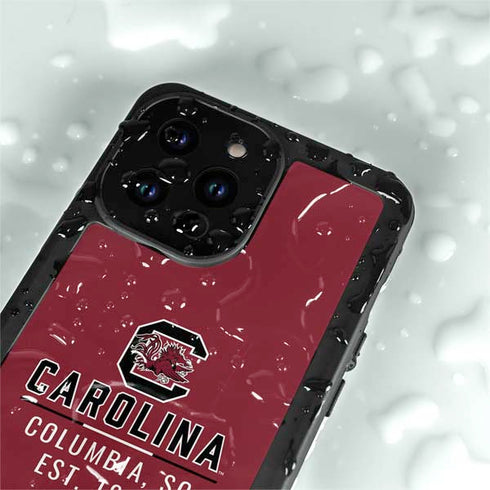 University of South Carolina Columbia SC, EST. 1801 iPhone 14 Pro Max Waterproof Case