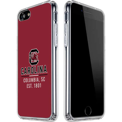 University of South Carolina Columbia SC, EST. 1801 iPhone SE (2nd & 3rd Gen) Clear Case