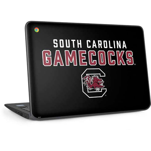 University of South Carolina Gamecocks Black HP Chromebook Skin