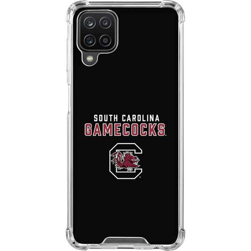 University of South Carolina Gamecocks Black Galaxy A12 Clear Case