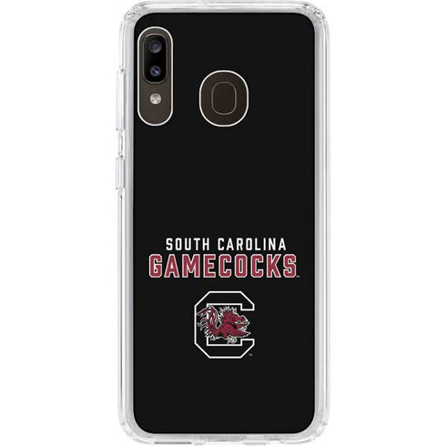 University of South Carolina Gamecocks Black Galaxy A20 Clear Case