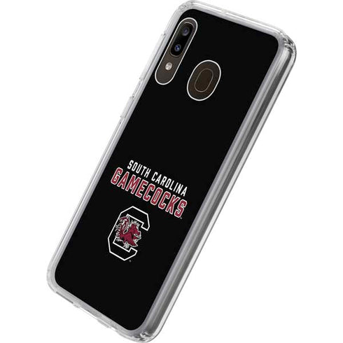 University of South Carolina Gamecocks Black Galaxy A20 Clear Case