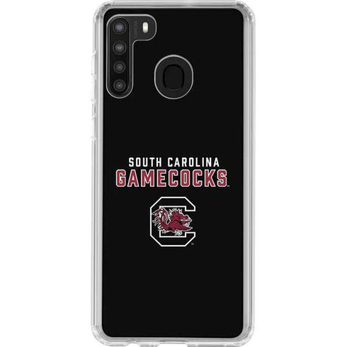 University of South Carolina Gamecocks Black Galaxy A21 Clear Case