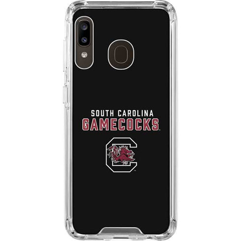 University of South Carolina Gamecocks Black Galaxy A30 Clear Case