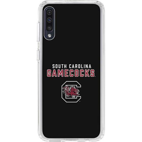 University of South Carolina Gamecocks Black Galaxy A50 Clear Case