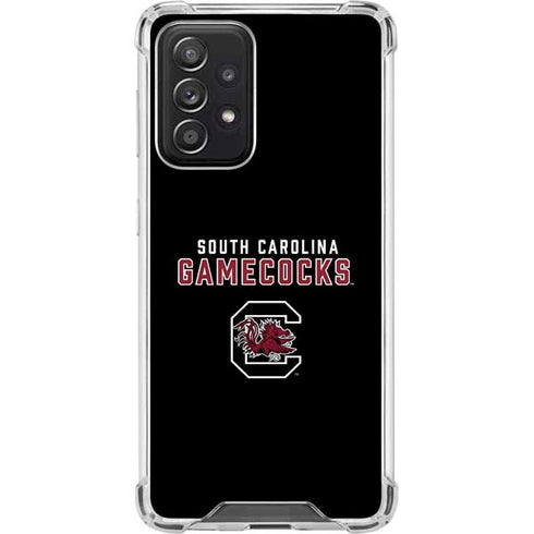 University of South Carolina Gamecocks Black Galaxy A52 5G Clear Case