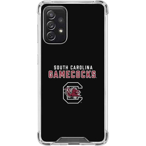 University of South Carolina Gamecocks Black Galaxy A72 5G Clear Case