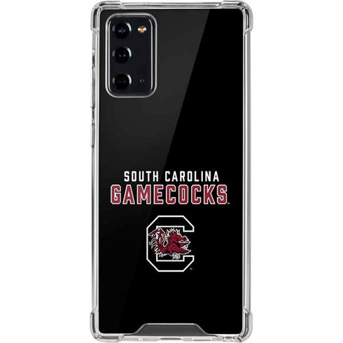 University of South Carolina Gamecocks Black Galaxy Note20 5G Clear Case