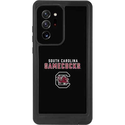 University of South Carolina Gamecocks Black Galaxy Note20 Ultra 5G Waterproof Case