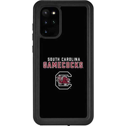 University of South Carolina Gamecocks Black Galaxy S20 Plus Waterproof Case