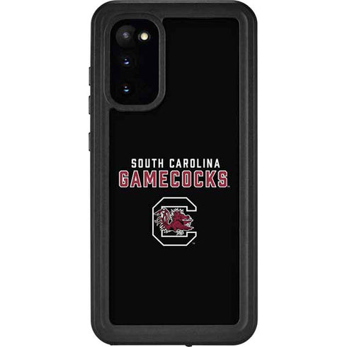 University of South Carolina Gamecocks Black Galaxy S20 Waterproof Case