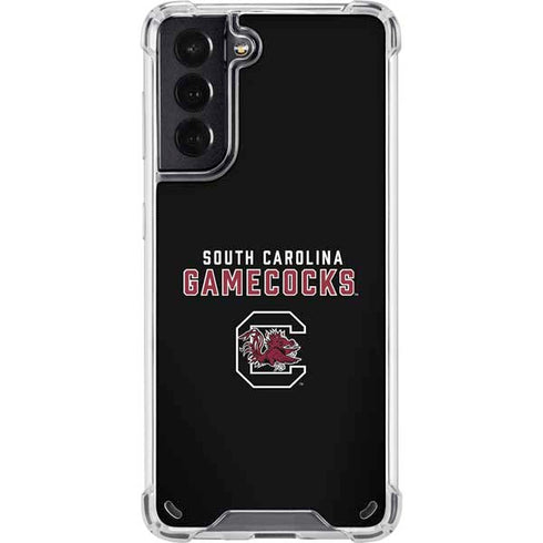 University of South Carolina Gamecocks Black Galaxy S21 5G Clear Case