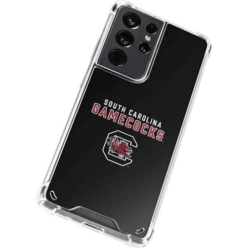 University of South Carolina Gamecocks Black Galaxy S21 Ultra 5G Clear Case