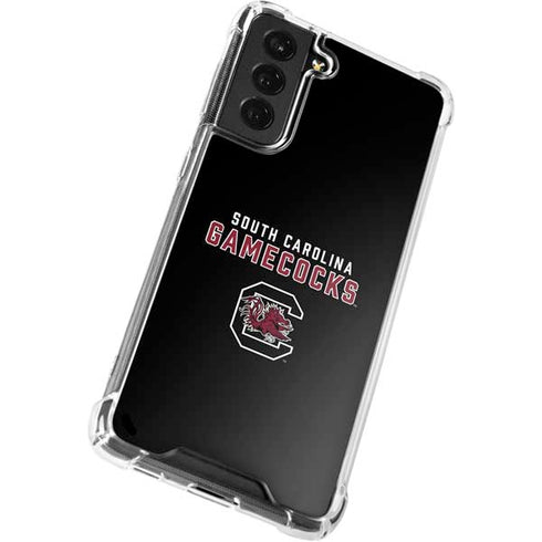 University of South Carolina Gamecocks Black Galaxy S22 Clear Case