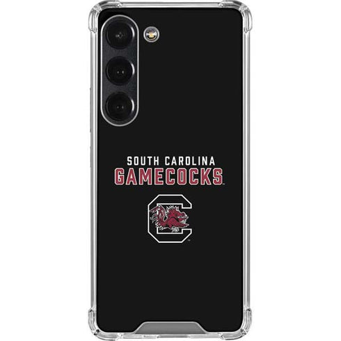 University of South Carolina Gamecocks Black Galaxy S23 Clear Case