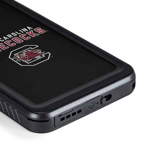 University of South Carolina Gamecocks Black Galaxy S23 Plus Waterproof Case