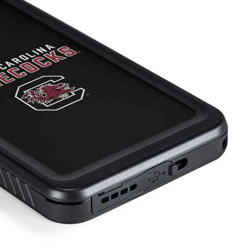 University of South Carolina Gamecocks Black Galaxy S23 Waterproof Case