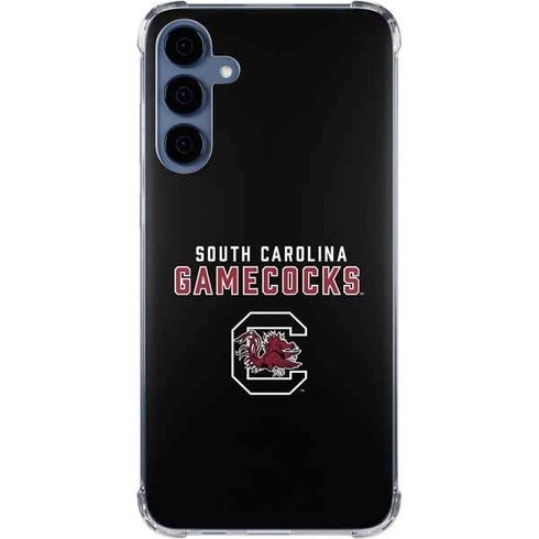 University of South Carolina Gamecocks Black Galaxy S24 Clear Case