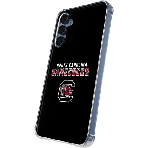 University of South Carolina Gamecocks Black Galaxy S24 Clear Case
