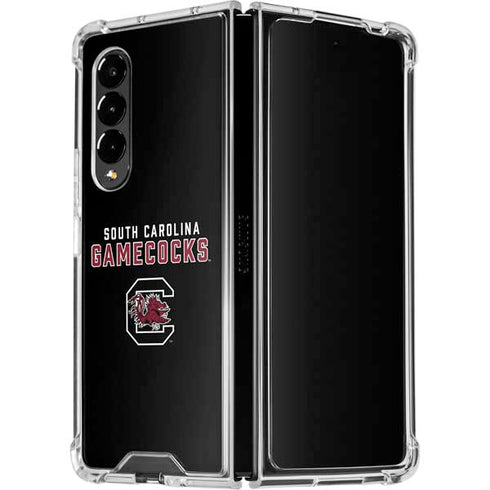 University of South Carolina Gamecocks Black Galaxy Z Fold4 5G Clear Case