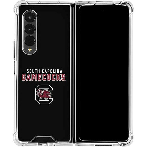 University of South Carolina Gamecocks Black Galaxy Z Fold4 5G Clear Case