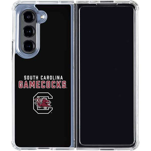 University of South Carolina Gamecocks Black Galaxy Z Fold5 5G Clear Case