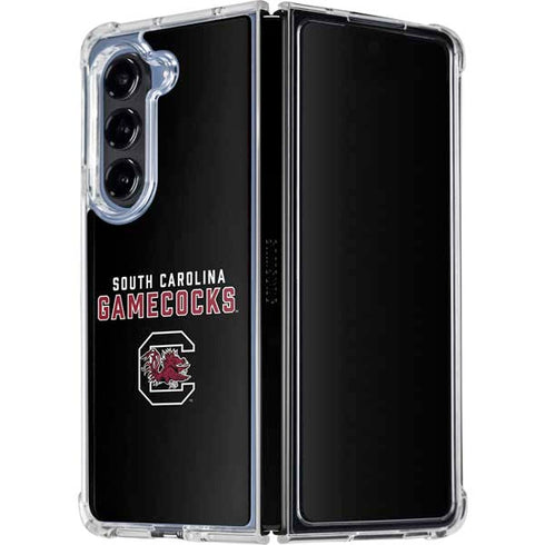 University of South Carolina Gamecocks Black Galaxy Z Fold5 5G Clear Case