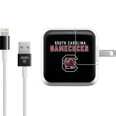 University of South Carolina Gamecocks Black iPad Charger (10W USB) Skin