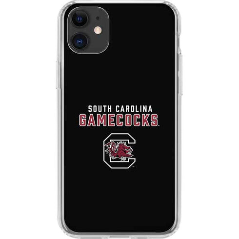 University of South Carolina Gamecocks Black iPhone 11 Clear Case