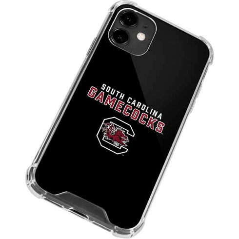 University of South Carolina Gamecocks Black iPhone 12 Clear Case
