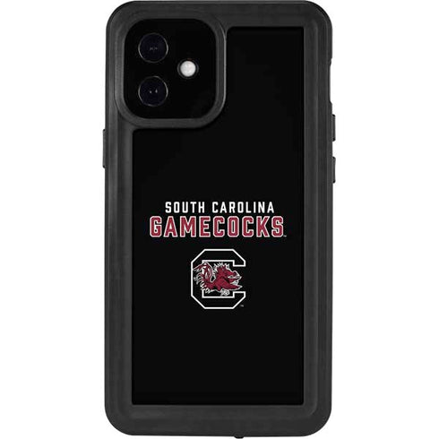 University of South Carolina Gamecocks Black iPhone 12 Mini Waterproof Case